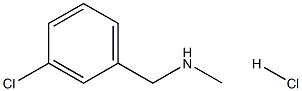 Benzenemethanamine, 3-chloro-N-methyl-, hydrochloride (1:1) Structure