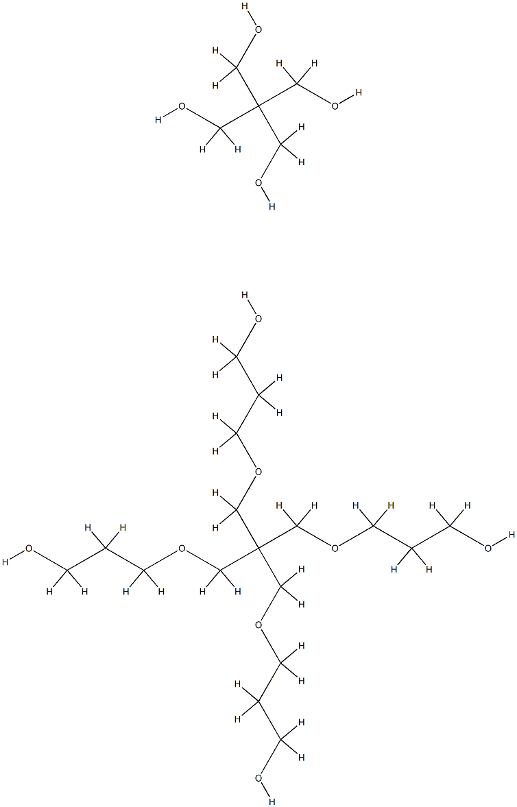 2,2-双(羟甲基)-1,3-丙二醇与α-氢-ω-羟基聚[氧代(甲基-1,2-乙二基)]的醚(4:1) 结构式