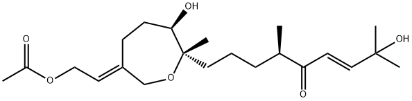 (3E,6R)-9-[(2S)-6-[(E)-2-(Acetyloxy)ethylidene]-3α-hydroxy-2α-methyloxepan-2β-yl]-2-hydroxy-2,6-dimethyl-3-nonen-5-one Structure