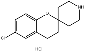 6-氯-3,4-二氢-螺[2H-1-苯并吡喃-2,4-哌啶]盐酸盐, 909035-22-9, 结构式