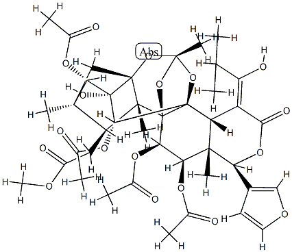 11α,12α-Bis(acetyloxy)-15-[(Z)-1-hydroxy-2-methylpropylidene]phragmalin 3,30-diacetate Structure