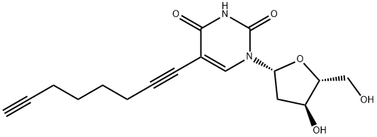 2'-脱氧-5-(1,7-辛二炔-1-基)尿苷 结构式