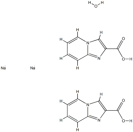 SODIUM IMIDAZO[1,2-A]PYRIDINE-2-CARBOXYLATE HEMIHYDRATE 结构式