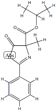 4-Oxazolecarboxylic  acid,  4,5-dihydro-4-methyl-5-oxo-2-phenyl-,  1-methylethyl  ester 结构式