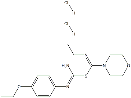 S-phenethylformamidino-4-(N-ethylisothioamide)morpholine Struktur