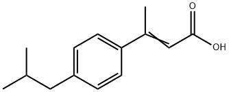 2-Butenoicacid,3-[4-(2-methylpropyl)phenyl]-(9CI) Struktur