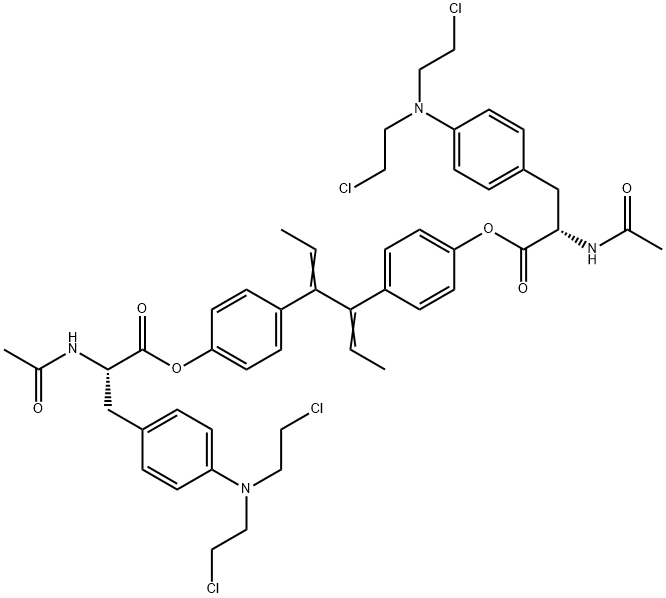 4,4-Bis(acetylsarcosyl)synestrol Struktur
