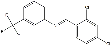 N-(2,4-ジクロロベンジリデン)-α,α,α-トリフルオロ-m-トルイジン 化学構造式