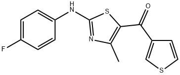 [2-[(4-Fluorophenyl)amino]-4-methyl-5-thiazolyl]-3-thienylmethanone 结构式