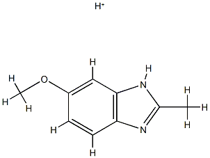 1H-Benzimidazole,  6-methoxy-2-methyl-,  conjugate  acid  (1:1) 结构式