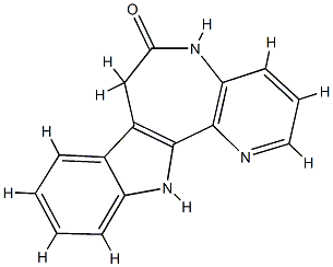 Pyrido[3,2:2,3]azepino[4,5-b]indol-6(5H)-one,  7,12-dihydro- 结构式