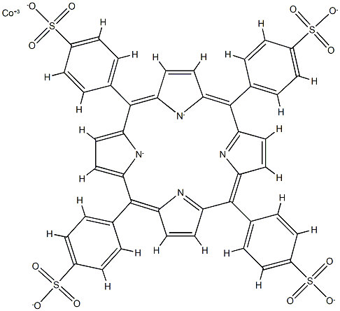 cobalt(III)-tetrakis(4-sulfonatophenyl)porphyrin Structure