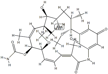 (15R)-17-Demethoxy-12-O-demethyl-15-methoxygeldanamycin Struktur