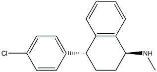 rac-trans-3-Dechloro Sertraline Hydrochloride Struktur
