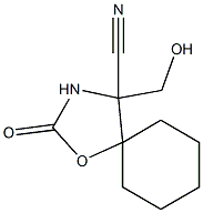 1-Oxa-3-azaspiro[4.5]decane-4-carbonitrile,4-(hydroxymethyl)-2-oxo-(7CI) Struktur