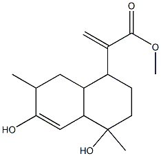 [1R,(-)]-1,2,3,4,4aα,7,8,8aα-Octahydro-4α,6α-dihydroxy-4,7-dimethyl-α-methylene-1α-naphthaleneacetic acid methyl ester Struktur