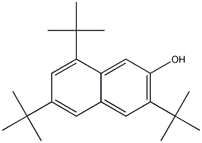 3,6,8-TRIS ( 1,1-DIMETHYLETHYL ) -2-NAPHALENOL 结构式