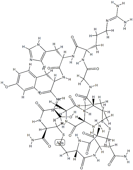 conotoxin GI, des-Glu(1)- 结构式