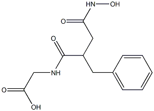 (3-(N-hydroxy)carboxamido-2-benzylpropanoyl)glycine 结构式