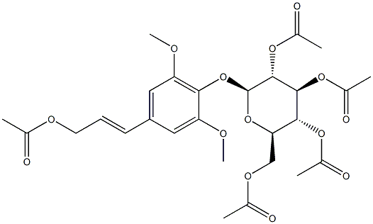 シリンギンペンタアセタート 化学構造式