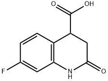 7-fluoro-2-oxo-1,2,3,4-tetrahydro-4-quinolinecarboxylic acid(SALTDATA: FREE) 结构式