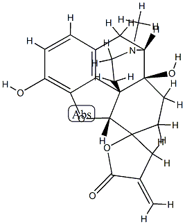 4,5-epoxy-3,6,14-trihydroxy-6-(2-carboxyallyl)-17-methylmorphinan gamma-lactone Struktur