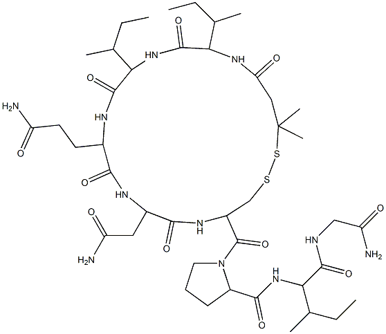 oxytocin, 1-desaminopenicillamyl-Leu(2)- Struktur