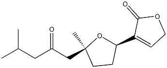 (2R)-2,3,4,5-Tetrahydro-5-methyl-5β-(4-methyl-2-oxopentyl)[2,3'-bifuran]-2'(5'H)-one Struktur