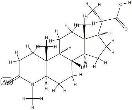 4-methyl-4-aza-3-oxopregnan-20-carboxylate Struktur