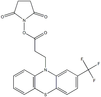 10-(3-propionyloxysuccinimide)-2-(trifluoromethyl)phenothiazine Struktur