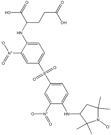 4-(glutamo)-4'-((1-oxy-2,2,5,5-tetramethyl-3-pyrrolidinyl)amino)-3,3'-dinitrophenyl sulfone Structure