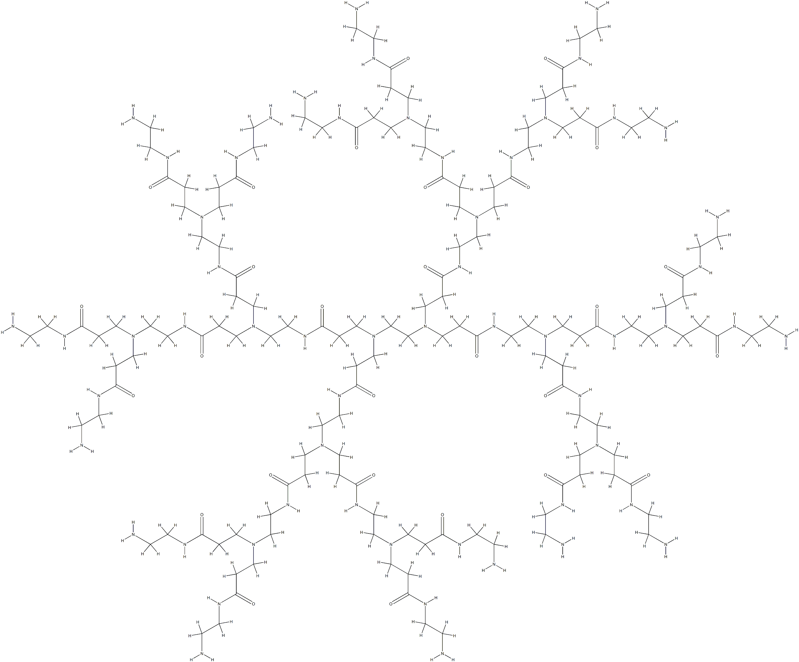 pamam dendrimer, generation 2 solution Structure