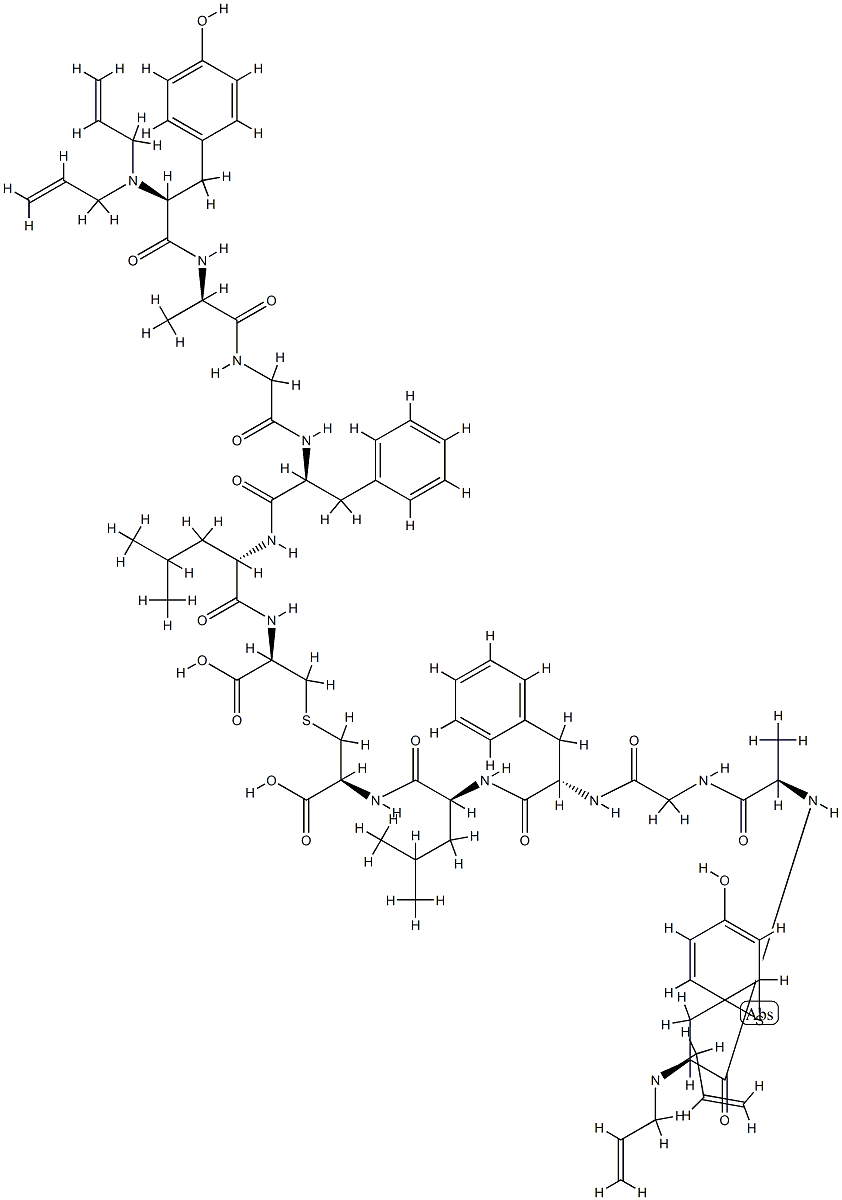 enkephalin-Leu, N,N-diallyl-Ala(2)-bis(cystine)(6)- Structure