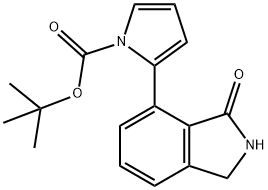 1H-Pyrrole-1-carboxylic acid, 2-(2,3-dihydro-3-oxo-1H-isoindol-4-yl)-, 1,1-diMethylethyl ester Struktur