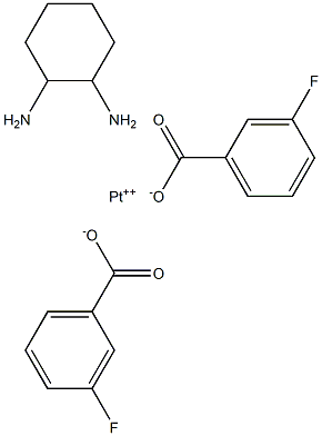 cis-Pt(II)(DDH)bis(metafluorobenzoic acid) Structure