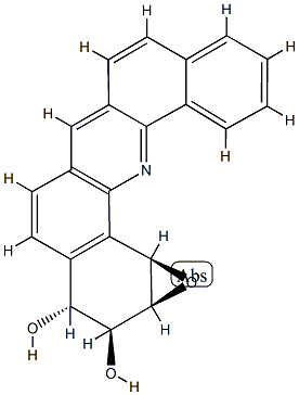 Benz(c)oxireno(5,6)benz(1,2-h)acridine-2,3-diol, 1a,2,3,13c-tetrahydro -, (1aS-(1a-alpha,2-beta,3-alpha,13c-alpha))- Struktur