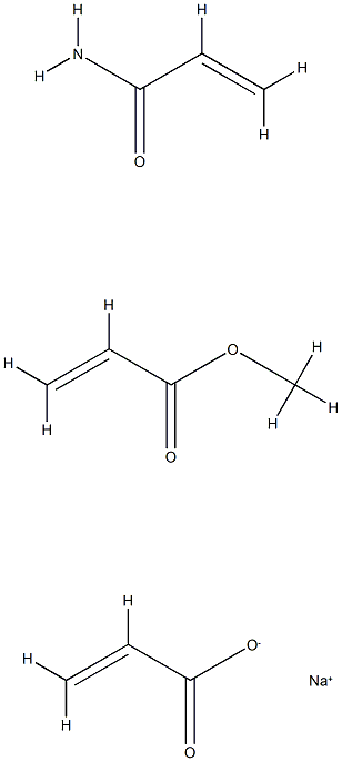 2-Propenoic acid, polymer with methyl 2-propenoate and 2-propenamide, sodium salt Structure