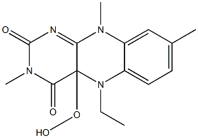 4 alpha-hydroperoxy-5-ethyl-3,8,10-trimethylisoalloxazine 结构式