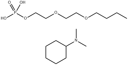 2-(2-butoxyethoxy)ethyl dihydrogen phosphate, compound with N,N-dimethylcyclohexylamine Struktur