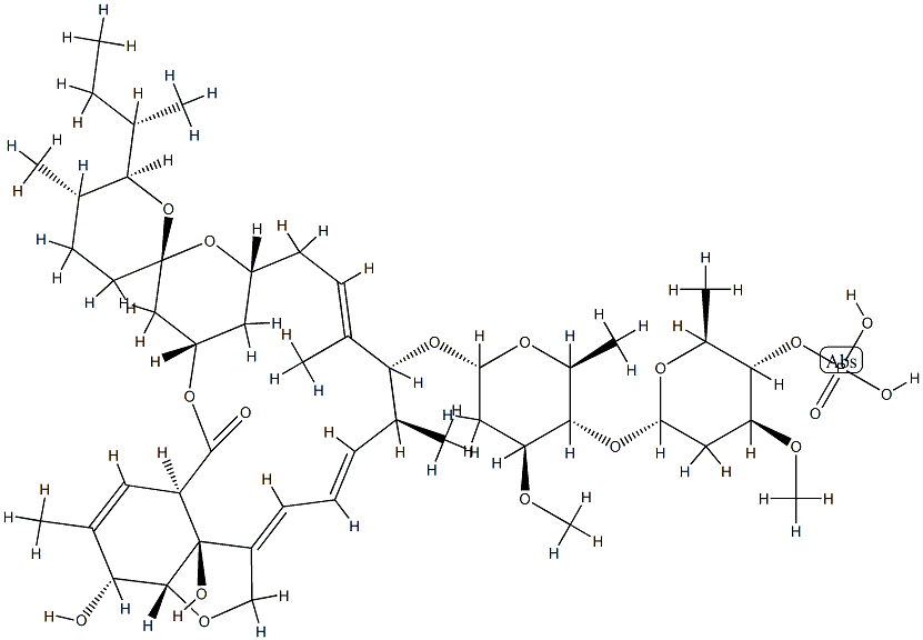 22,23-二氢阿维菌素 B1(A), 94837-49-7, 结构式