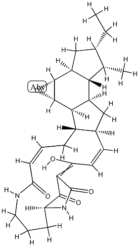 (4R,5S)-1β-Methyl-25-methyl-4,5-epoxy-4,5-dihydro-26,27-dinorikarugamycin 结构式
