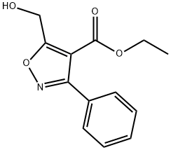 5-(羟基甲基)-3-苯基-4-异恶唑羧酸乙酯 结构式