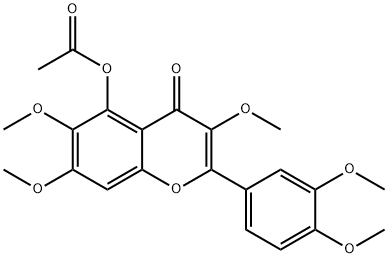乙酸六棱菊亭酯, 95135-98-1, 结构式