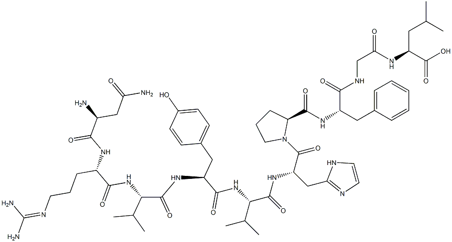 angiotensin I, Asn(1)-Val(5)-Gly(9)- Structure