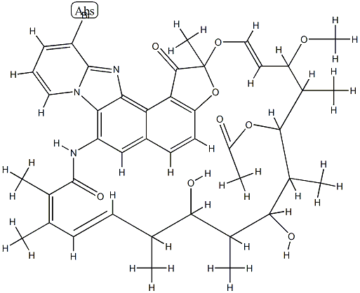 4-deoxy-3'-bromopyrido(1',2'-1,2)imidazo(5,4-c)rifamycin S Structure