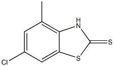 2(3H)-Benzothiazolethione,6-chloro-4-methyl-(9CI) Structure