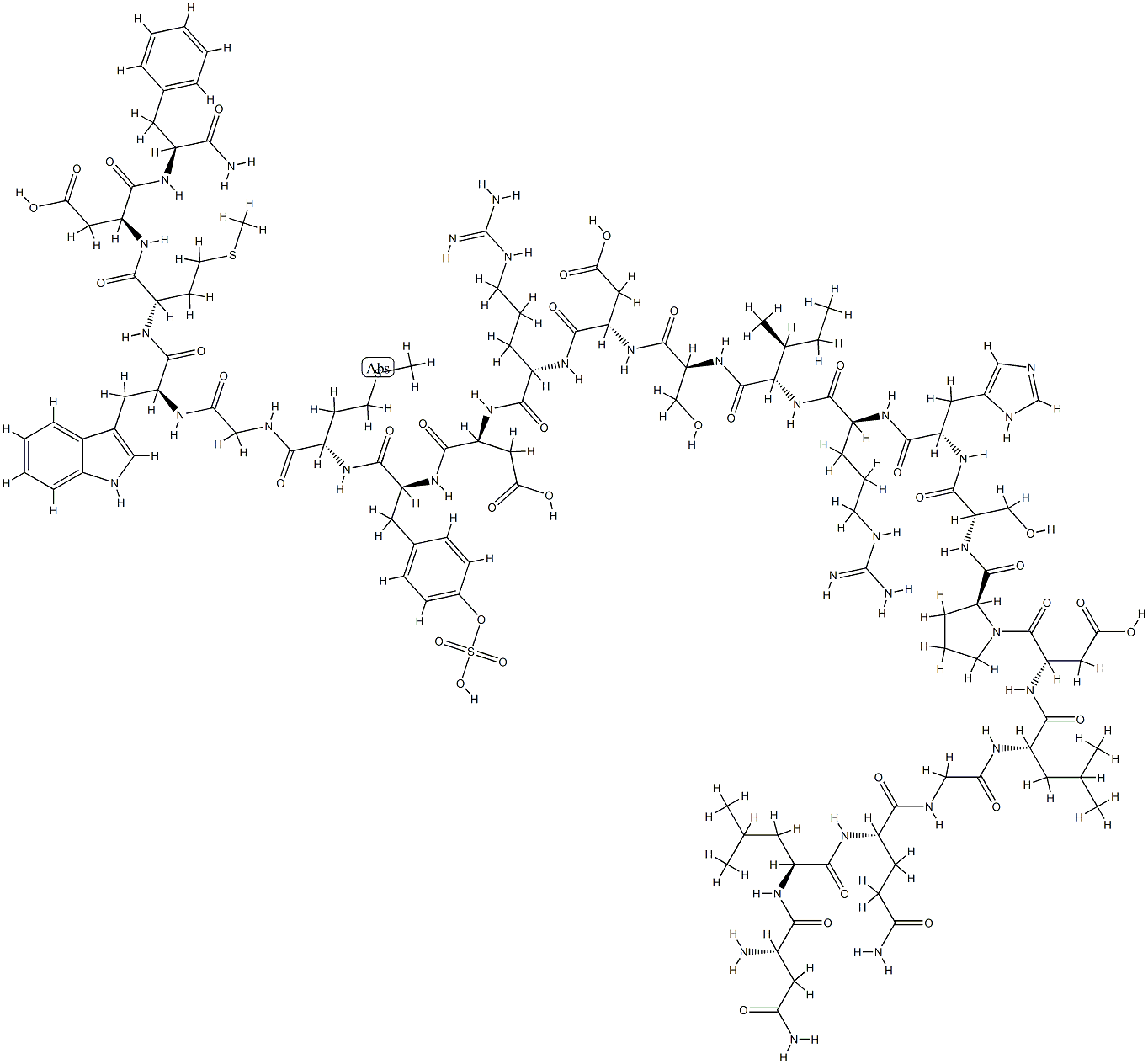 cholecystokinin 22 C-terminal fragment Structure