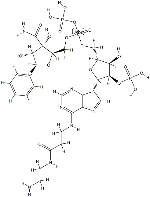 N(6)-(N-(2-aminoethyl)carbamoyl)NADP 结构式