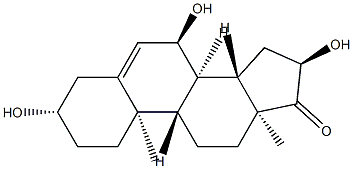 Androst-5-en-17-one, 3beta,7alpha,16alpha-trihydroxy- (6CI,7CI) 结构式