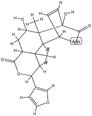10,7-(Epoxymethano)-1,4,4a,5,6,6a,7,10,10a,10b-decahydro-2-(3-furanyl)-6,7-dihydroxy-6a,10b-dimethyl-2H-naphtho[2,1-c]pyran-4,12-dione 结构式